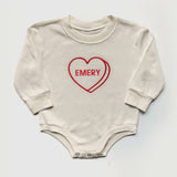 Personalized Candy Heart Sweatshirts & Baby Outfits