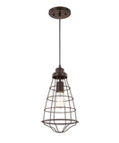 8"W Daudin 1-Light Pendant Burnished Bronze