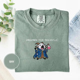 Comfort Colors® Dungeon Crawler Carl Embroidered T-Shirt – Princess Donut "Prepare for Byattle" Premium Stitched Tee, Luxury LitRPG Fan Gift, Cozy Gamer Apparel