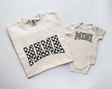 Cream Checkerboard Mama & Mini Matching Set | Mother Daughter Outfits