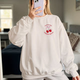 "I Love You Cherry Much" Embroidered Matching Sweatshirts and Baby Outfits