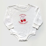 "I Love You Cherry Much" Embroidered Matching Sweatshirts and Baby Outfits