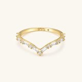 Diamond Chevron Ring
