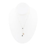 Circle Two-Toned Grey Labradorite Sterling Silver Necklace