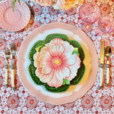 CLARION WHITE & PINK FAUX LEATHER PLACEMAT (Set Of 4)