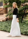 Clarise Heather Gray Premium Knit Maxi Skirt