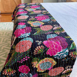 Handmade Kantha Quilt Blanket