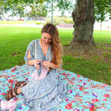 Handmade Kantha Quilt Blanket