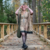 Aanya Adjustable Short Kaftan – Boho Kaftan Tunic Made from Reclaimed Sari