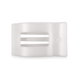 Coconut White Medium Flat Rectangle Hair Clip