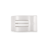 Coconut White Small Flat Rectangle Hair Clip