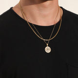 Compass Necklace Silver Set