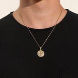 Compass Necklace Silver Set