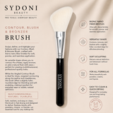 SYDONI CONTOUR, BLUSH & BRONZER BRUSH - Bionic Nano Fiber Bristles