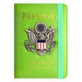 Creative Passport Holder Cover With 3D Metal Badge