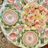 CRESSIDA GREEN ROUND FABRIC PLACEMAT
