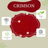 CRIMSON RED OVAL FABRIC PLACEMAT