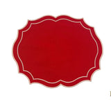 CRIMSON RED OVAL FABRIC PLACEMAT