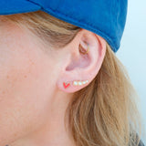 Crimson Sweetheart Studs