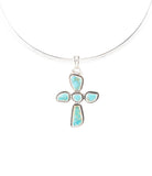 Cross Pendant and Sterling Silver Necklace