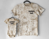Personalized Tie Dye Shirts | Set of 2 For Adult and Baby Matching