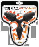 Wet Dreams Triple Play Ninja Butt Plug Black(D0102H5QULY.)