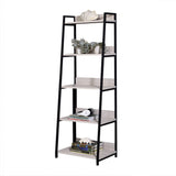 Acme Wendral 5 Wooden Tiers Ladder Bookshelf In Natural And Black