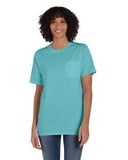 Unisex garmentDyed TShirt with Pocket BLAcK S(D0102H7K0PP)