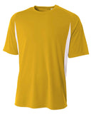 Mens cooling Performance color Blocked TShirt BLAcK WHITE 4XL(D0102H7K622)