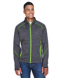Mens Flux Mlange Bonded Fleece Jacket cARBON OLY RED S(D0102H7NVN8)