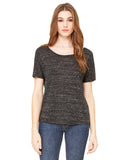 Ladies Slouchy TShirt WHITE MARBLE S(D0102H7W5NP)