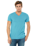 Unisex Triblend VNeck TShirt BLUE TRIBLEND S(D0102H7W7g8)