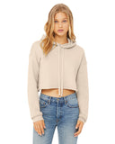 Ladies cropped Fleece Hoodie PEAcH S(D0102H7WR48)