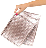 Metallic Rose gold Bubble Mailers 725 x 11 Poly Padded Envelopes Pack of 25 Self Adhesive Padded Shipping Envelopes Peel and Sea
