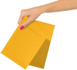 Pack of 25 gold Kraft Bubble Padded Envelopes 4 x 7 Kraft Bubble Peel and Seal Envelopes Yellow Kraft Bubble Mailers 4x7 Shippin