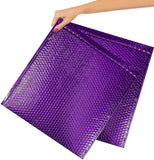 Metallic Purple Bubble Mailers 15 x 17 Poly Padded Envelopes Pack of 10 Self Adhesive Padded Shipping Envelopes Peel and Seal Ma