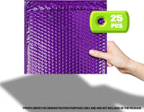 Amiff Pack of 25 Purple Bubble Mailers Pouches 6 x 625 cushion Padded Envelopes with Peel and Seal closure 6 x 6 14 colorful Shi