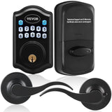 VEVOR Keyless Entry Door Lock with Handle, Electronic Keypad Entry Lever, Password and Key Unlock Combination Door Lock, Auto-Lo