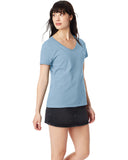 Ladies PerfectT VNeck TShirt MAROON 3XL(D0102HI3VJV)
