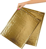 Metallic gold Bubble Mailers 12 x 17 Poly Padded Envelopes Pack of 10 Self Adhesive Padded Shipping Envelopes Peel and Seal Mail