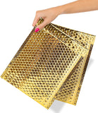 Metallic gold Bubble Mailers 85 x 11 Poly Padded Envelopes Pack of 25 Self Adhesive Padded Shipping Envelopes Peel and Seal Mail