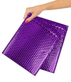 Metallic Purple Bubble Mailers 8 x 11 Poly Padded Envelopes Pack of 10 Self Adhesive Padded Shipping Envelopes Peel and Seal Mai