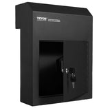 VEVOR Through The Door Key Drop Box, Heavy Duty Steel Through the Door Mailbox with 1.8 12 Key Lock, 12x6x16 Mail Drop Box, Blac
