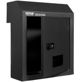 VEVOR Through The Door Key Drop Box, Heavy Duty Steel Through the Door Mailbox with 12 Combination Lock, Mail Drop Box, Black