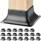 VEVOR 4x4 Post Base 20Pcs, Internal 3.6x3.6 Heavy Duty Powder-Coated Steel Post Bracket Fit for Standard Wood Post Anchor, Decki