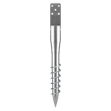 VEVOR No Dig Ground Anchor, 1 Pack 3.94 x 2.76 x 27.56 in DIY Screw in Post Stake, Includes 6 Lag Bolts & a Rebar, U-Shape Heavy