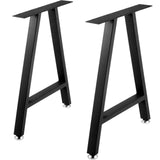 VEVOR Metal Table Legs 28 x 17.7 inch A-Shaped Desk Legs Set of 2 Heavy Duty Bench Legs w/Polyurethane Coating, Furniture Legs w