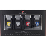 LAMBORGHINI VARIETY by Tonino Lamborghini 4 PIECE VARIETY WITH PRESTIGIO & MITICO & INTENSO & ACQUA AND ALL ARE EDT 0.5 OZ(D0102