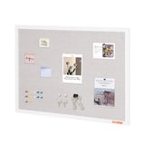 VEVOR 36x24 White Cork Board with Linen Surface Wall-Mounted Bulletin Board