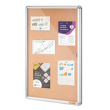VEVOR 36x24 Enclosed Cork Board with Aluminum Frame Lockable Bulletin Board